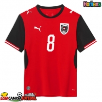Camisa de Futebol Áustria David Alaba #8 Equipamento Principal Mundo 2026 Manga Curta